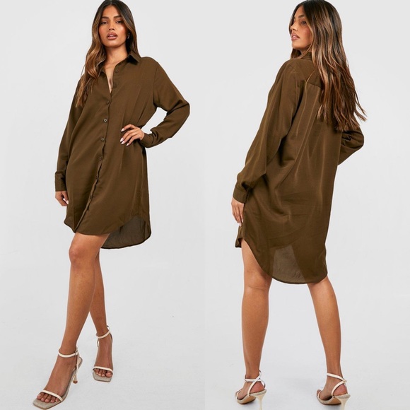 Boohoo Dresses & Skirts - Button down shirt dress